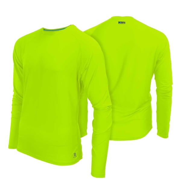 Mobile Cooling Men's Drirelease Mobile Cooling Long Sleeve Shirt, Hi-Viz, SM MCMT05100221 - main